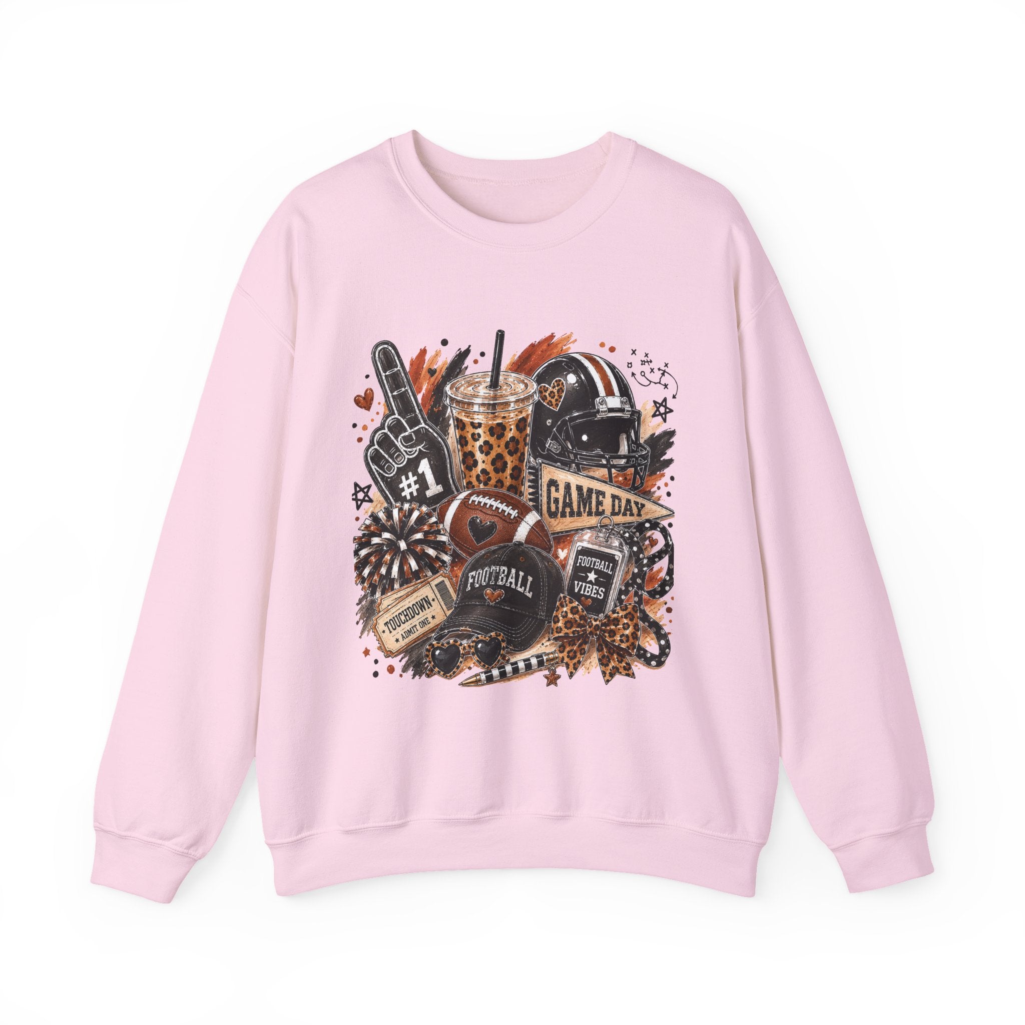 Game Day Football Crewneck Sweatshirt — Tailgate Vibes with ‘Game Day’ Design