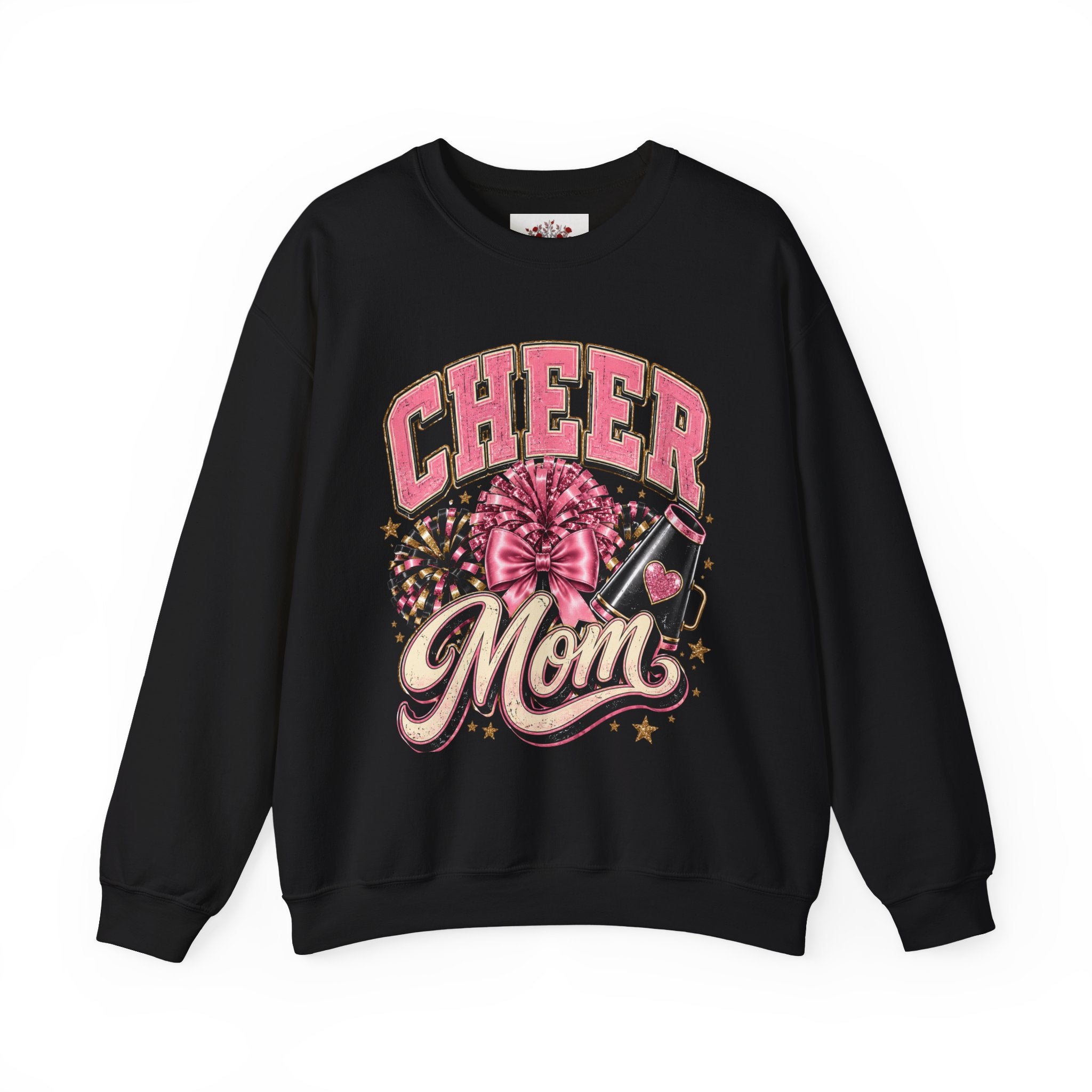 Cheer Mom Sweatshirt — Pink Pom-Pom Cheerleading Crewneck