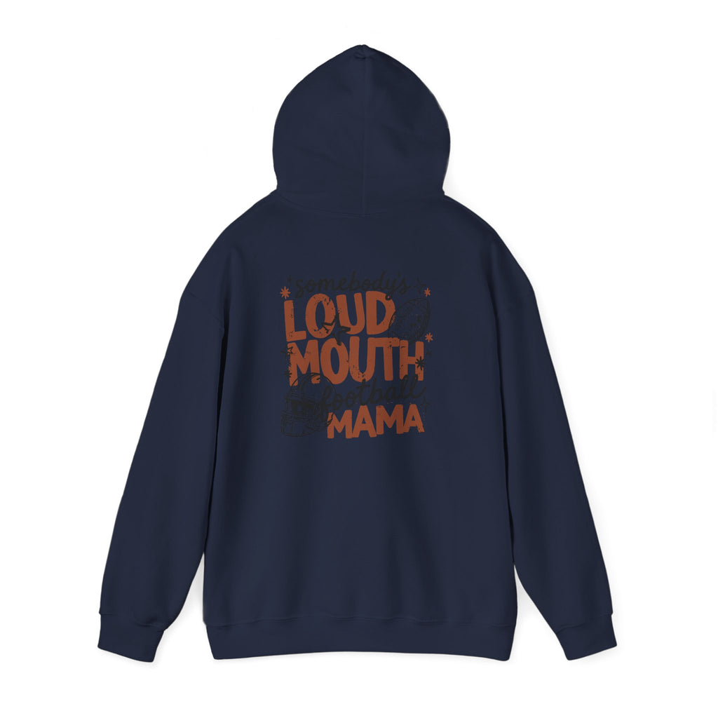 Cheer Mom Football Season Hoodie — Loud Mouth Football Mama Team Spirit Pullover