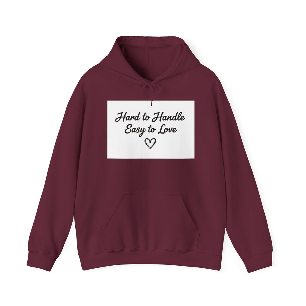 Stay Wild / Hard to Handle Hoodie — Graphic Heart Quote Pullover