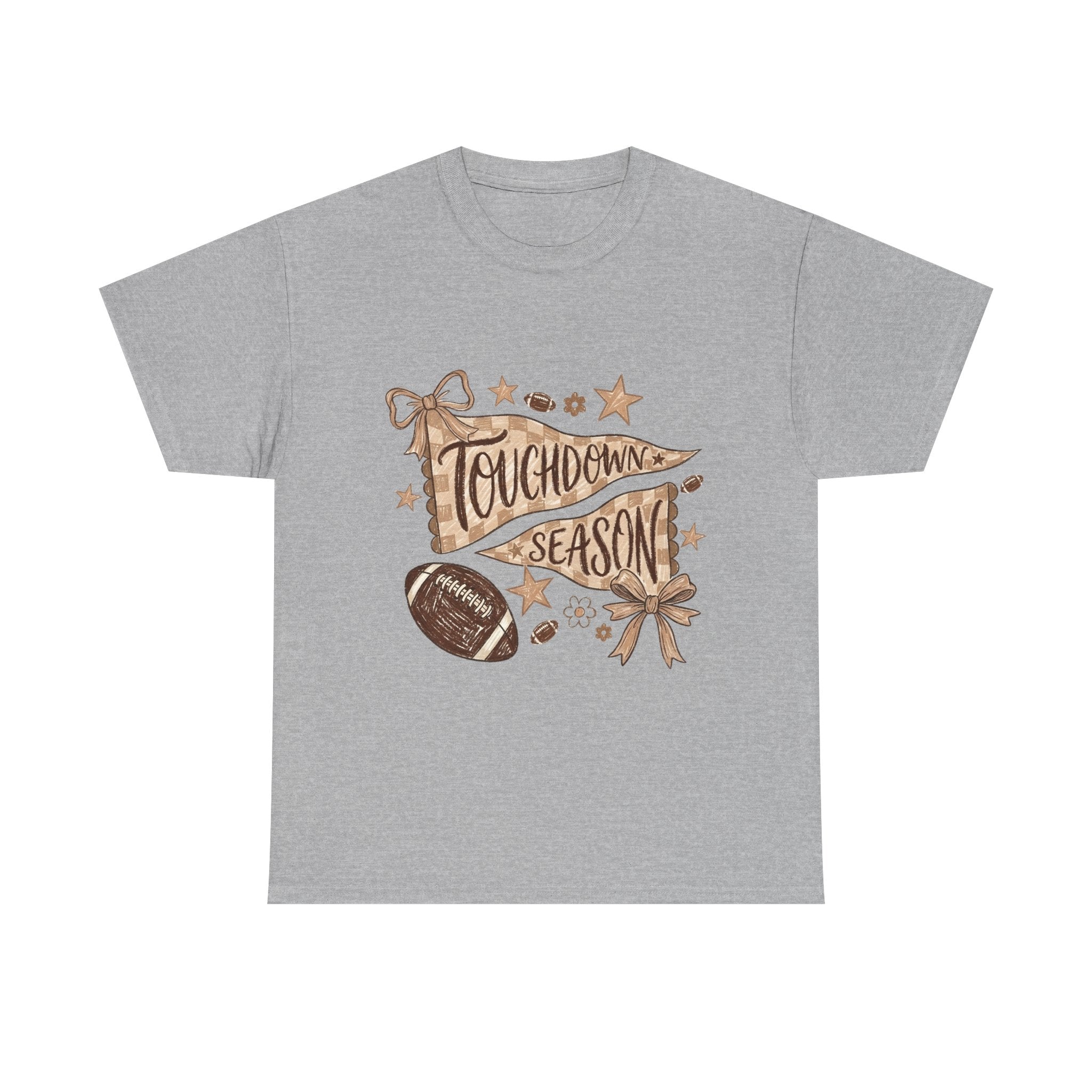 Touchdown Season Football T-Shirt — Vintage Pennant & Football Design