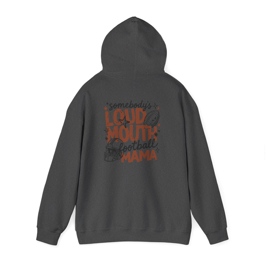 Cheer Mom Football Season Hoodie — Loud Mouth Football Mama Team Spirit Pullover