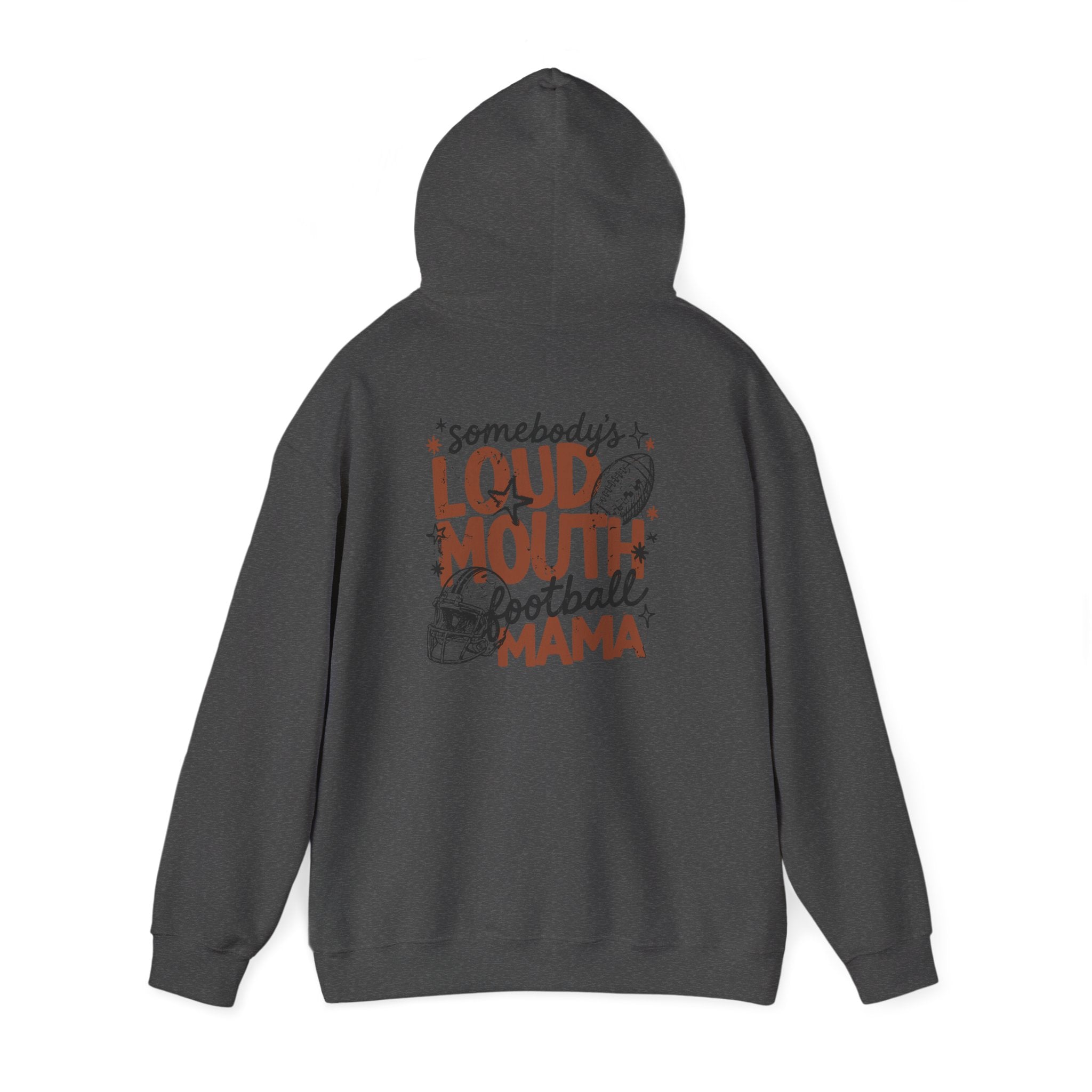 Cheer Mom Football Season Hoodie — Loud Mouth Football Mama Team Spirit Pullover