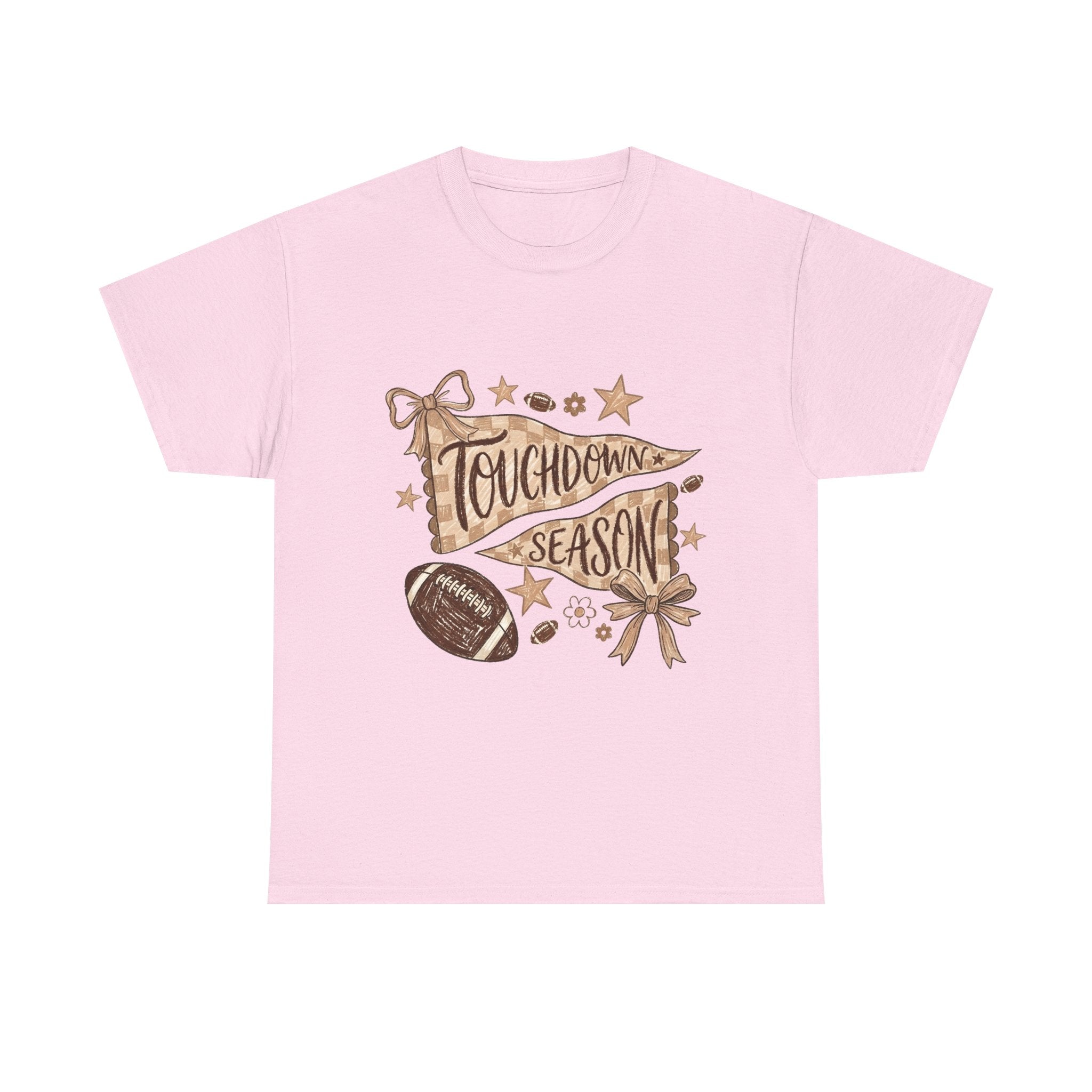 Touchdown Season Football T-Shirt — Vintage Pennant & Football Design