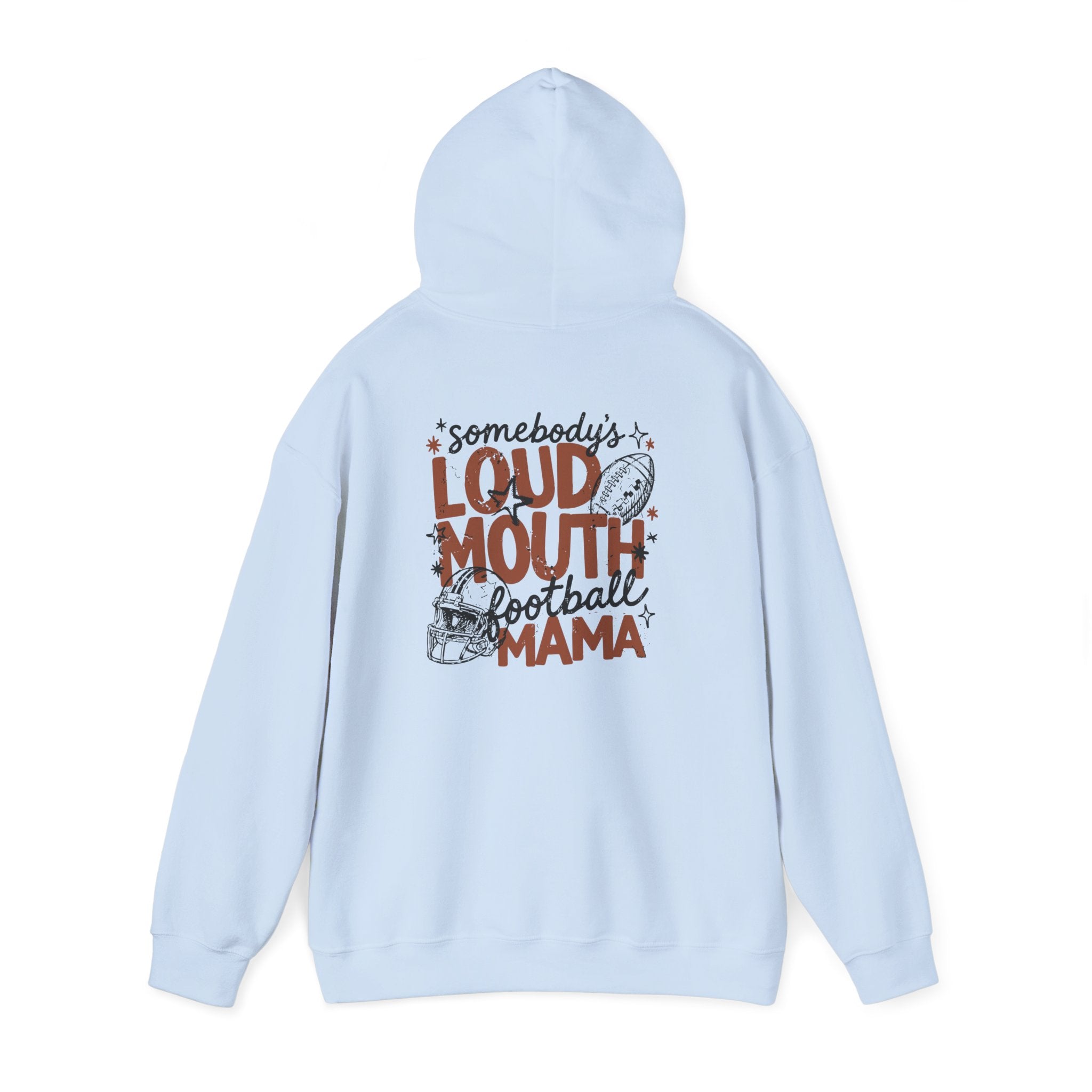 Football & Cheer Mom Hoodie — "Loud Mouth Football Mama" Cozy Game Day Sweatshirt