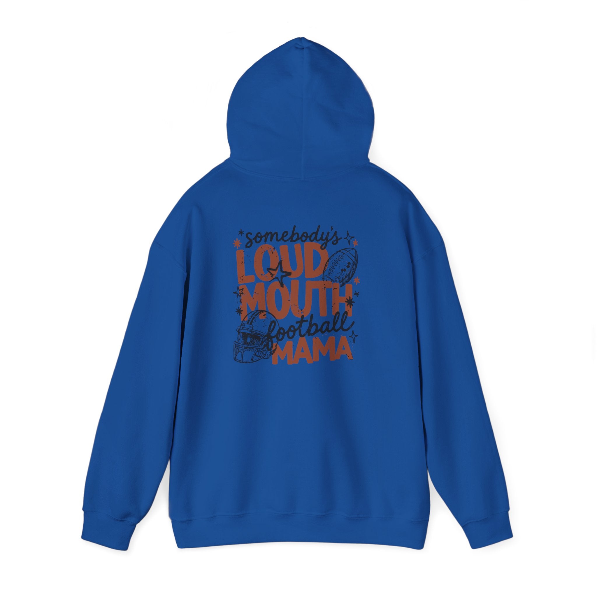 Football & Cheer Mom Hoodie — "Loud Mouth Football Mama" Cozy Game Day Sweatshirt